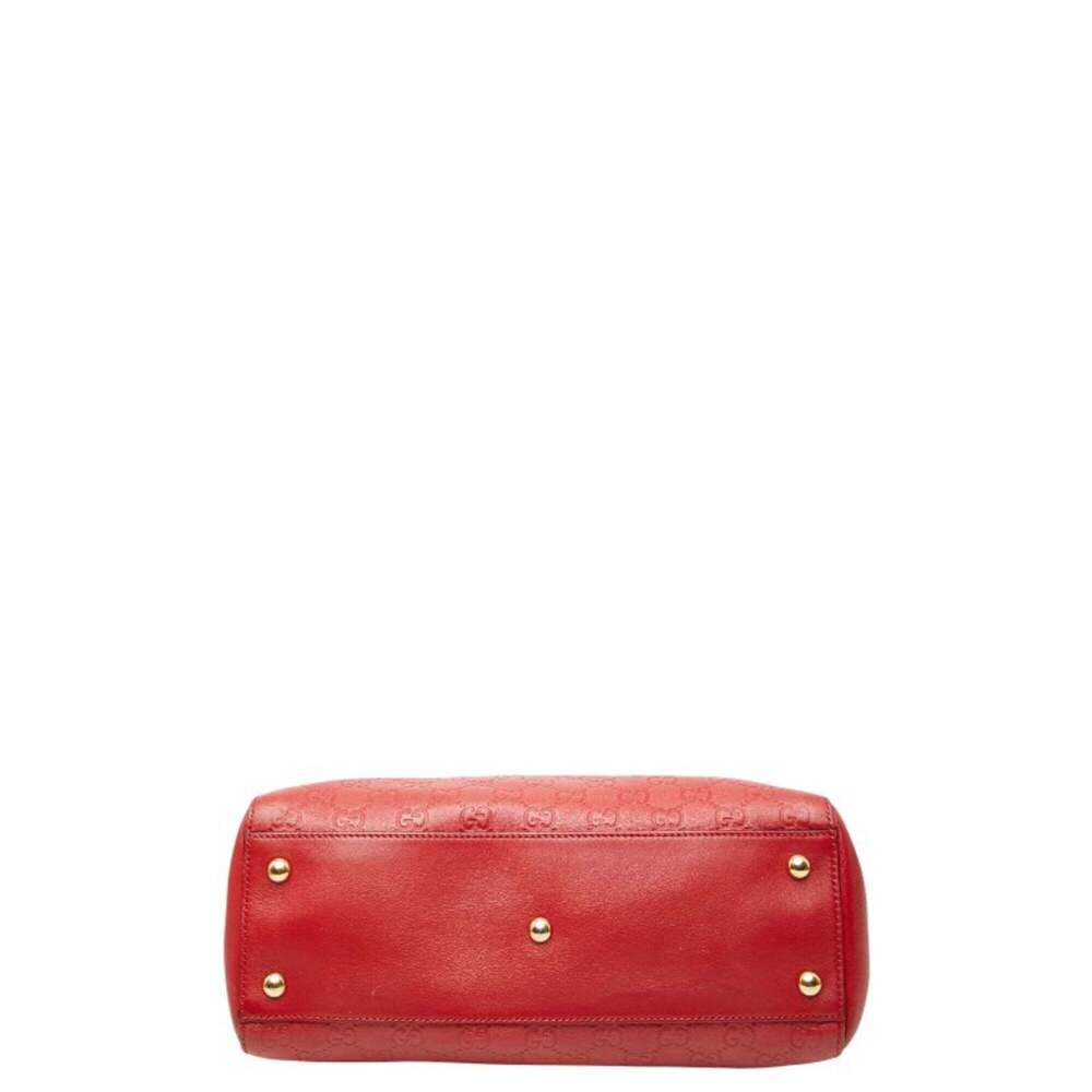 GUCCI Red Leather Tote Bag - Picture 3 of 12